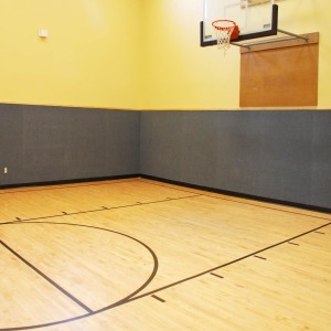 Indoor basketball court at Block 24
