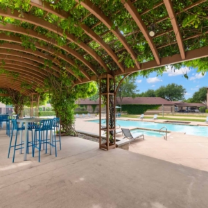 pool with beautiful arbor
