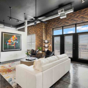 living room in loft