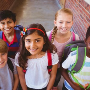 smiling school kids