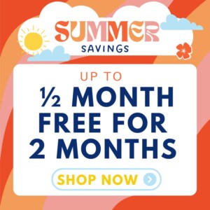 1/2 month free for 2 months